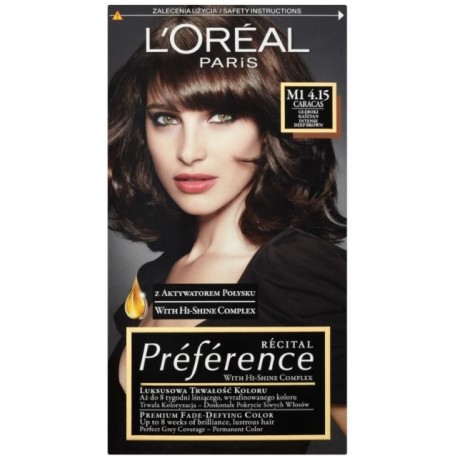 L'oreal Préférence Récital ilgalaikiai plaukų dažai