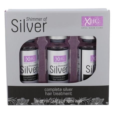 Xpel Shimmer Of Silver Hair Treatment ampulės pažeistiems plaukams 3x12 ml.