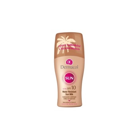 Dermacol Sun Water Resistant Sun Milk SPF 10 purškiamas losjonas nuo saulės 200 ml.