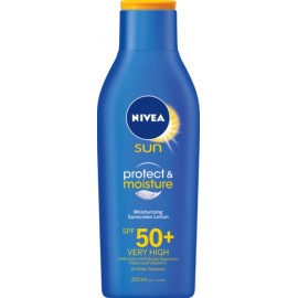 Nivea Sun Protect & Moisture drėkinamasis losjonas nuo saulės su SPF50 200 ml.