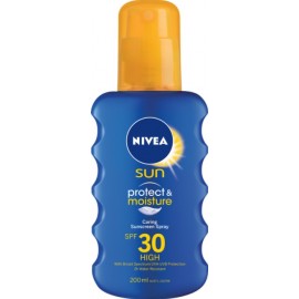 Nivea Sun Protect & Moisture drėkinamasis purškiklis nuo saulės su SPF30 200 ml.