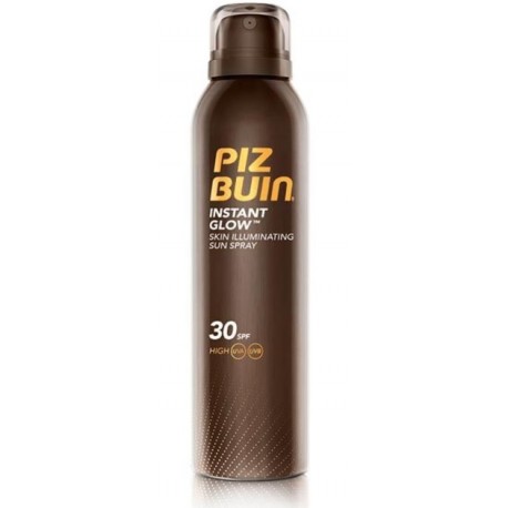 Piz Buin Instant Glow puškiklis su apsauga SPF30 ir perlų spindesiu 150 ml.