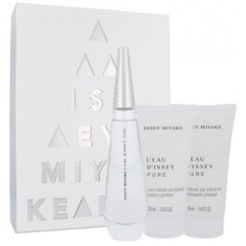 Issey Miyake L'Eau D'Issey Pure rinkinys moterims (50 ml. EDP + 50 ml. kūno losjonas + 50 ml. dušo gelis)