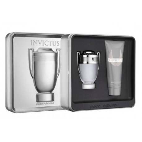 Paco Rabanne Invictus rinkinys vyrams (100 ml. EDT + 100 ml. dušo gelis)