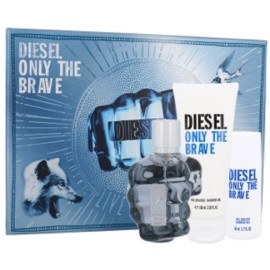 Diesel Only The Brave rinkinys vyrams (75 ml. EDT + 100 ml. + 50 ml. dušo gelis)