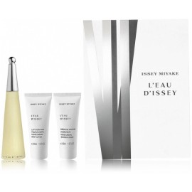 Issey Miyake L'eau D'Issey rinkinys moterims (50 ml. EDT + 50 ml. kūno losjonas + 50 ml. dušo gelis)