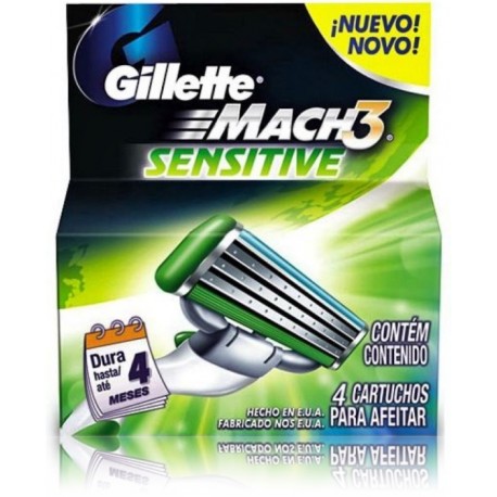 Gillette Mach3 Sensitive skustuvo galvutės