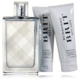 Burberry Brit Splash rinkinys vyrams (100 ml. EDT + 75 ml. drėkiklis + 50 ml. gelis)