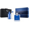 Bvlgari BLV Pour Homme rinkinys vyrams (100 ml. EDT + 75 ml. balzamas po skutimosi + 75 ml. dušo gelis + kosmetinė)