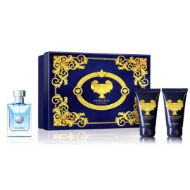 Versace pour Homme rinkinys vyrams (50 ml. EDT + 50 ml. balzamas po skutimosi + 50 ml. dušo gelis)