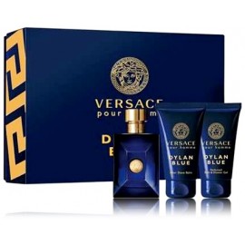 Versace Dylan Blue Pour Homme rinkinys vyrams (50 ml. EDT + 50 ml. dušo gelis + 50 ml. balzamas po skutimosi)