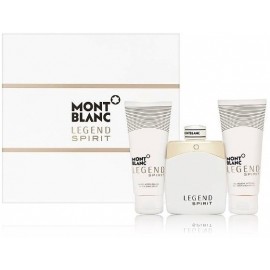 Mont Blanc Legend Spirit rinkinys vyrams (100 ml. EDT + 100 ml. balzamas po skutimosi + 100 ml. dušo gelis)