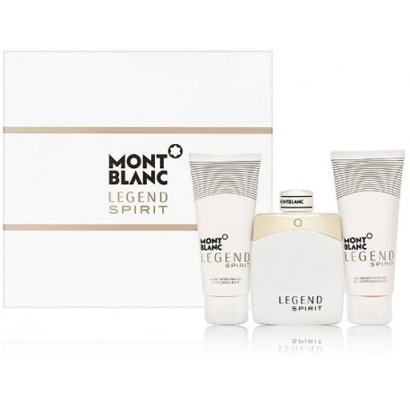 Mont Blanc Legend Spirit rinkinys vyrams (100 ml. EDT + 100 ml. balzamas po skutimosi + 100 ml. dušo gelis)