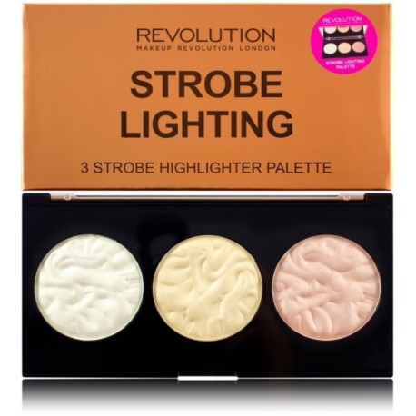 Makeup Revolution Strobe Lighting Highlightings švytėjimą suteikiančių pudrų paletė 11,5 g.