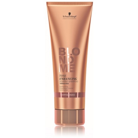 Schwarzkopf Professional BlondMe Tone Enhancing Bonding Warm Blondes šampūnas šviesiems plaukams  250 ml.