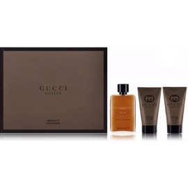 Gucci Guilty Absolute Pour Homme rinkinys vyrams (50 ml. EDP + 50 ml. dušo gelis + 50 ml. balzamas po skutimosi)