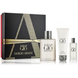 Giorgio Armani Acqua di Gio набор для мужчин (100 мл. EDT + 15 мл. EDT + 75 мл. Гель для душа)