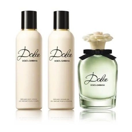 Dolce & Gabbana Dolce rinkinys moterims (75 ml. EDP + 100 ml. kūno losjonas + 100 ml. dušo gelis)