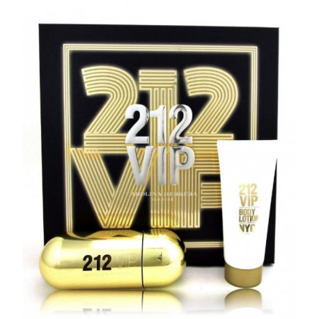 Carolina Herrera 212 VIP rinkinys moterims (80 ml. EDP + 100 ml. kūno losjonas)