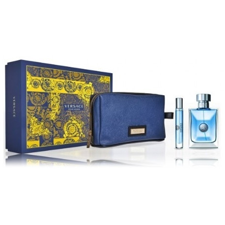 Versace pour Homme rinkinys vyrams (100 ml. EDT + 10 ml. EDT + kosmetinė)