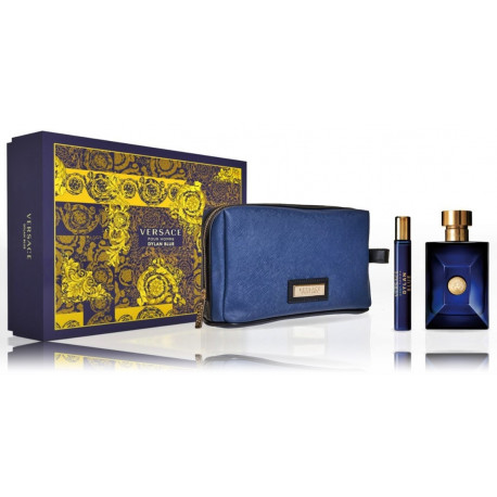 Versace Dylan Blue Pour Homme rinkinys vyrams (100 ml. EDT + 10 ml. EDT + kosmetinė)