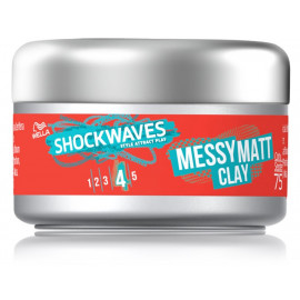 Wella Shockwaves Messy Matt Clay plaukų vaškas 75 ml.