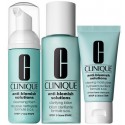 Clinique AntiBlemish Solutions 3 dalių rinkinys probleminei odai (50 ml. prausiklis + 100 ml. valomasis losjonas + 30 ml. drėkinamasis gelis)