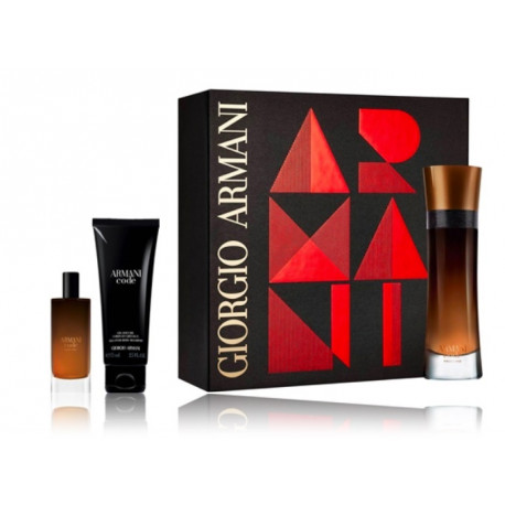 Giorgio Armani Code Profumo rinkinys vyrams (60 ml. EDP + 15 ml. EDP + 75 ml. dušo gelis)