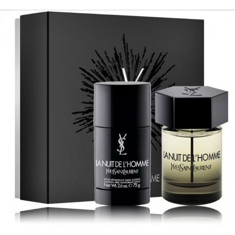 Yves Saint Laurent La Nuit L`Homme rinkinys vyrams (100 ml. EDT + 75 ml. dezodorantas)