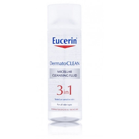 Eucerin Dermatoclean Cleaning micellar water 3 in 1 micelinis vanduo visų tipų odai 200 ml.