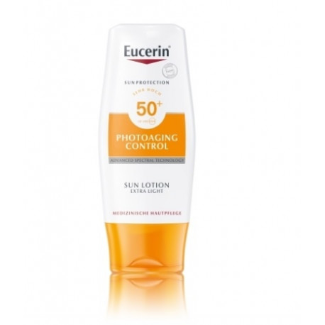 Eucerin Extra light sun tanning cream SPF 50+ kremas nuo saulės 150 ml.