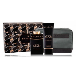 Bvlgari Man in Black rinkinys vyrams (100 ml. EDP + 100 ml. balzamas po skutimosi balzamas + kosmetinė)