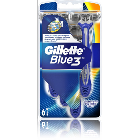 Gillette Blue 3 vienkartiniai skustuvai