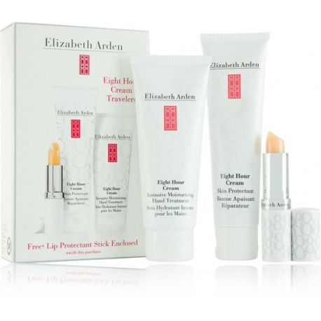 Elizabeth Arden Eight Hour All In One rinkinys (30 ml. rankų kemas + 50 ml. universalus kremas + 3. 7 ml. lūpų balzamas)