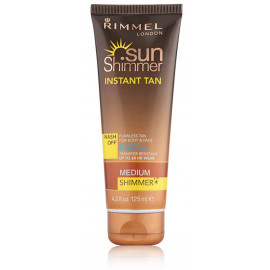 Rimmel SunShimmer Instant Tan Shimmer bronzatas veidui ir kūnui 125 ml. Medium