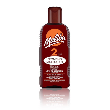 Malibu Bronzing Tanning Oil SPF 2 apsauginis aliejus skatinantis greitesnį įdegį 200 ml