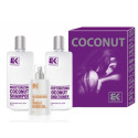 Brazil Keratin Moisturizing Coconut Set rinkinys labai sausiems plaukams (300 ml. šampūnas + 300 ml. kondicionierius + 100 ml. aliejus)