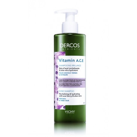 Vichy Dercos Vitamin A.C.E šampūnas sausiems plaukams 200 ml.