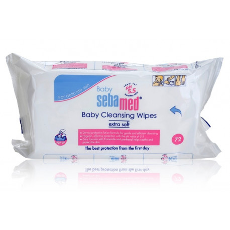 Sebamed Baby Cleansing Wipes drėgnos servetėlės kūdikiams 72 vnt.