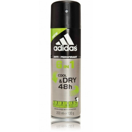 Adidas 6in1 Cool & Dry 48h purškiamas antiperspirantas vyrams 200 ml.