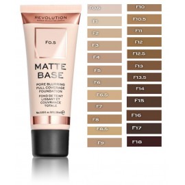 Makeup Revolution Matte Base makiažo pagrindas 28 ml.