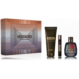 Missoni Parfum pour Homme rinkinys vyrams (100 ml. EDP + 10 ml. EDP + 150 ml. dušo gelis)