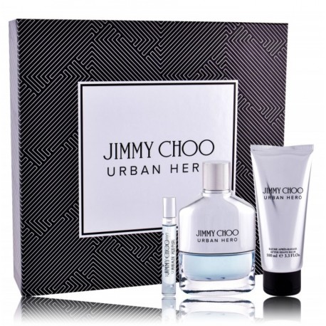 Jimmy Choo Urban Hero rinkinys vyrams (100 ml. EDP + 7,5 ml. EDP + balzamas po skutimosi 100 ml.)