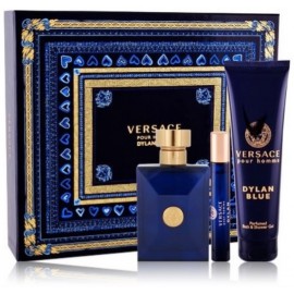 Versace Dylan Blue Pour Homme rinkinys vyrams (100 ml. EDT + 10 ml. EDT + dušo gelis 150 ml.)