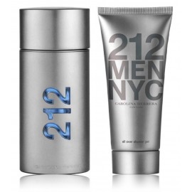 Carolina Herrera 212 Men rinkinys vyrams (100 ml. EDT + 100 ml. dušo gelis)