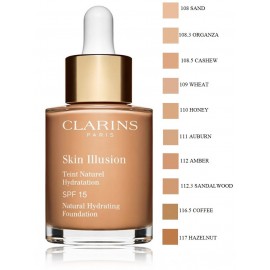 Clarins Skin Illusion Natural Hydrating makiažo pagrindas 30 ml.