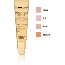 Dermacol Longwear Cover Makeup SPF15 makiažo pagrindas 30 ml.