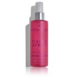 Makeup Revolution I Heart Revolution Fixing Spray Guava & Rose  makiažo fiksavimo priemonė 100 ml.