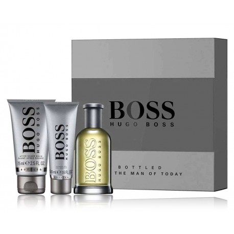 Hugo Boss Bottled rinkinys vyrams (100 ml. EDT + 50 ml. dušo gelis + 75 ml. balzamas po skutimosi)