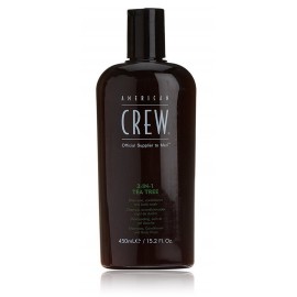 American Crew 3-IN-1 Tea Tree šampūnas/kondicionierius/kūno prausiklis vyrams